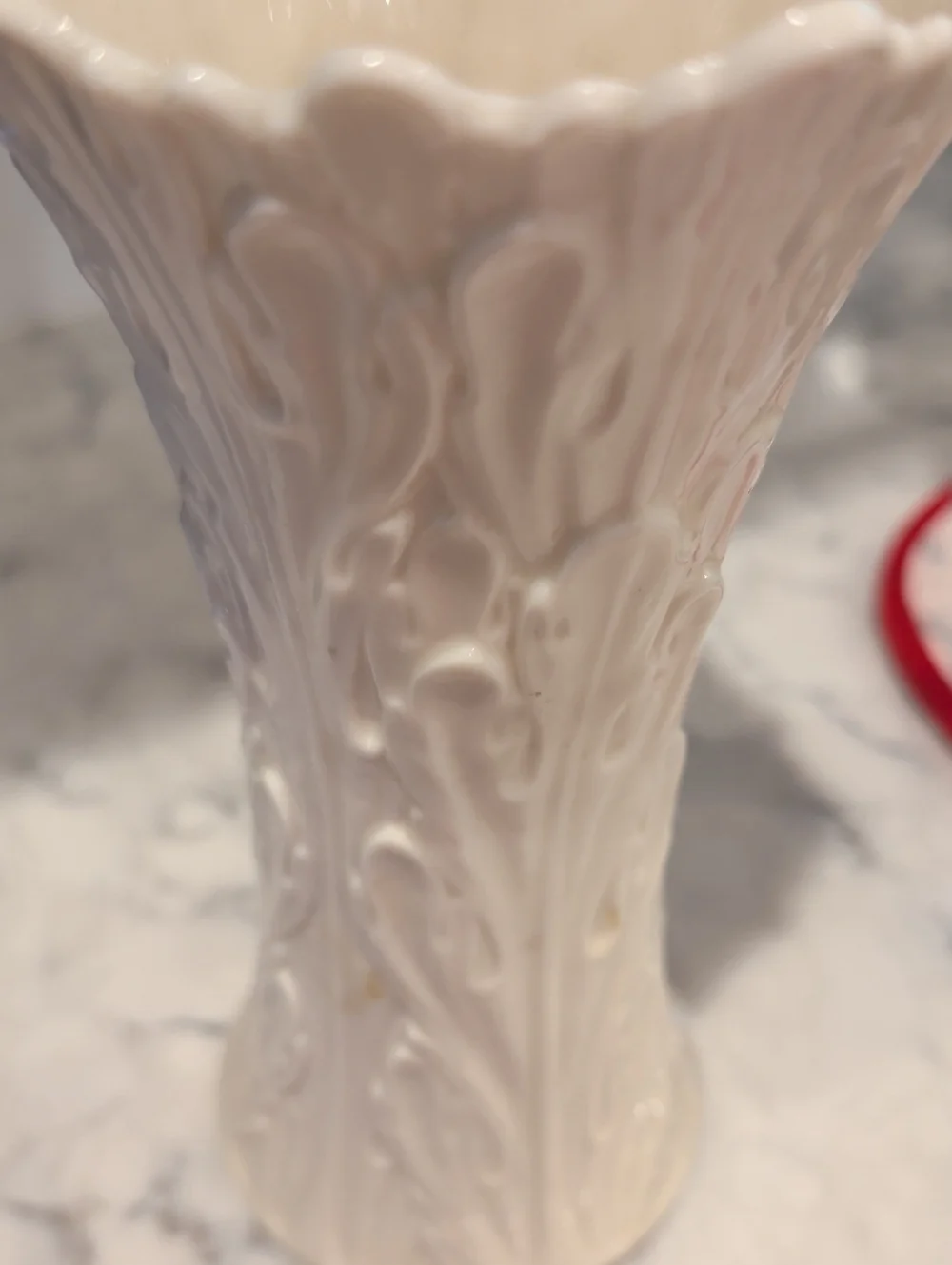 Lenox Scalloped Ceramic Vase